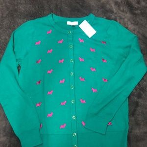 NWT Charter Club dog cardigan size M